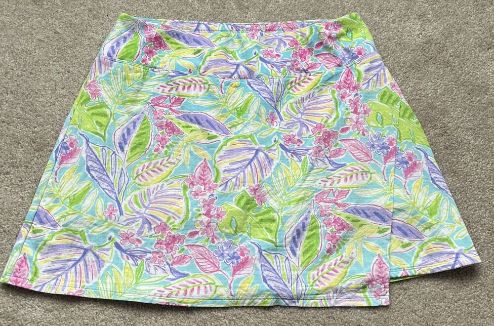 Ibkul Skort Medium Floral UPF Golf Tennis Pickleball Active Resort Athleisure